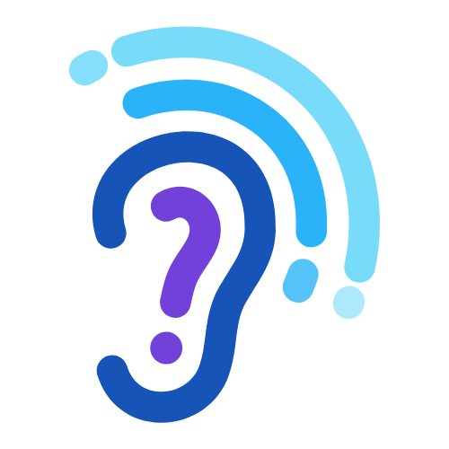 Blue Purple Abstract Ear Clinic Healthcare Logo